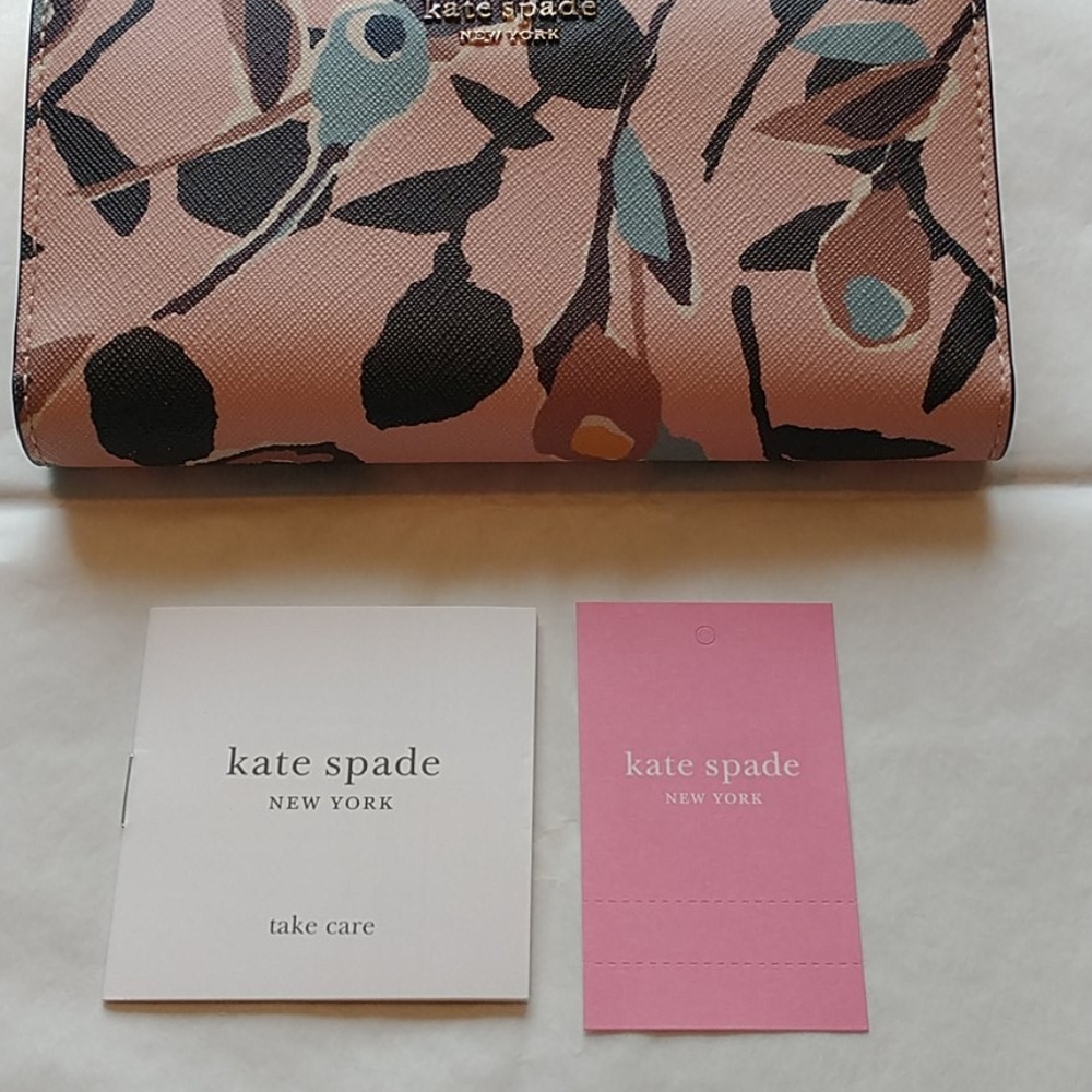 NWT Kate Spade large slim bifold wallet